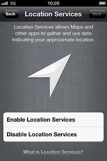 If you select Disable Location Services: