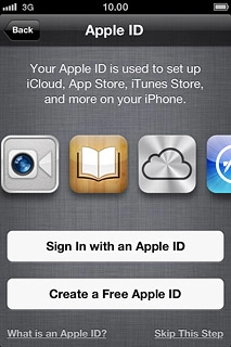 To activate your phone without an Apple ID:Press Skip This Step.