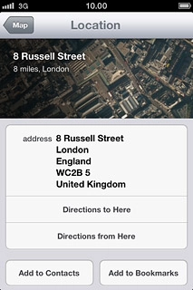 Press Directions to Here.