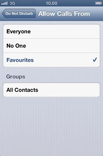 Press Do Not Disturb to go back to the settings.
