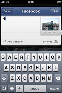 If this is the first time you use the function:Follow the instructions on the display to install the application and log on.Key in the required text and press Post.