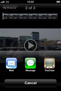 Press YouTube.If it's the first time you use the application, you need to log on.Follow the instructions on the display to add the required information.