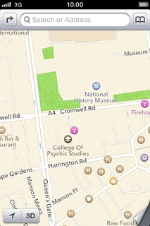 Press the select destination icon.