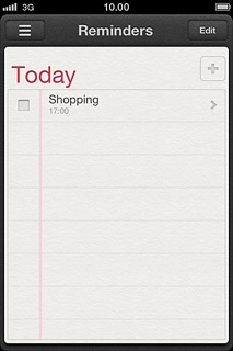 Press the required reminder.