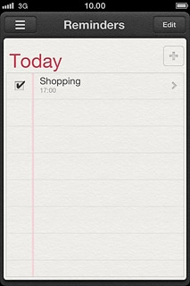 Press the menu icon.