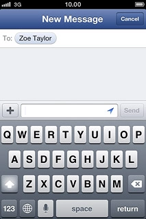 Press the text input field.