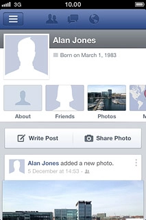 Press the menu icon.