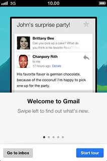 You can now use the application.Please note that Gmail isn't part of the original application package and therefore only a general description is given here.You have a number of options, such as:Send email messagesRetrieve and read email messagesReply to email messagesSelect application settings