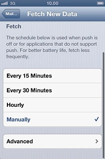 Press Mail... to save the settings.