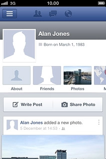 Press the menu icon.