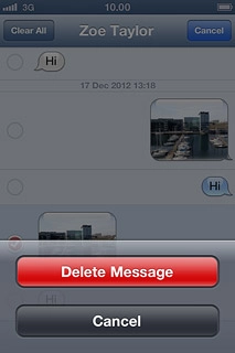 Press Delete Message.