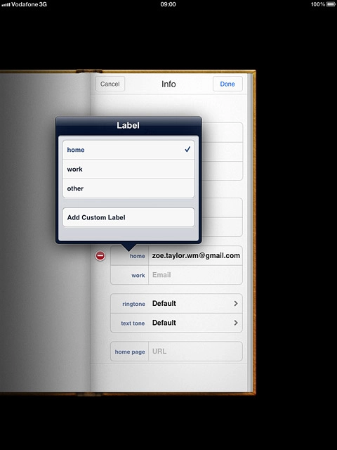 Press the required email type or Add Custom Label.