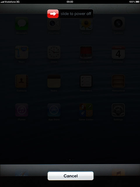 Drag the arrow right to turn off your device.