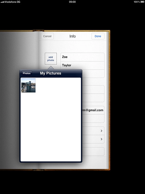 Go to the required folder.Press the required picture.
