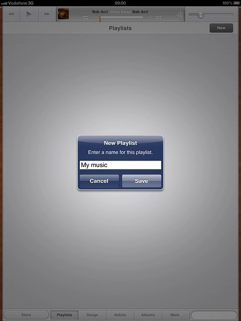 Key in a name for the playlist and press Save.