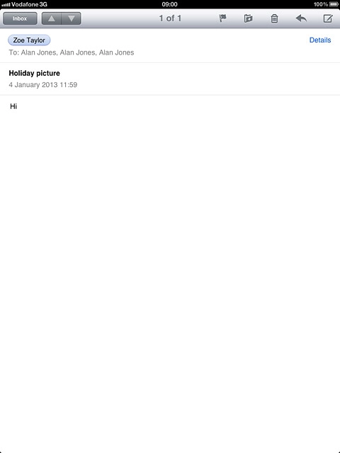 Press the reply icon.
