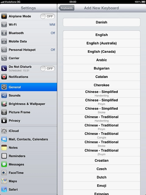 Press the required language.