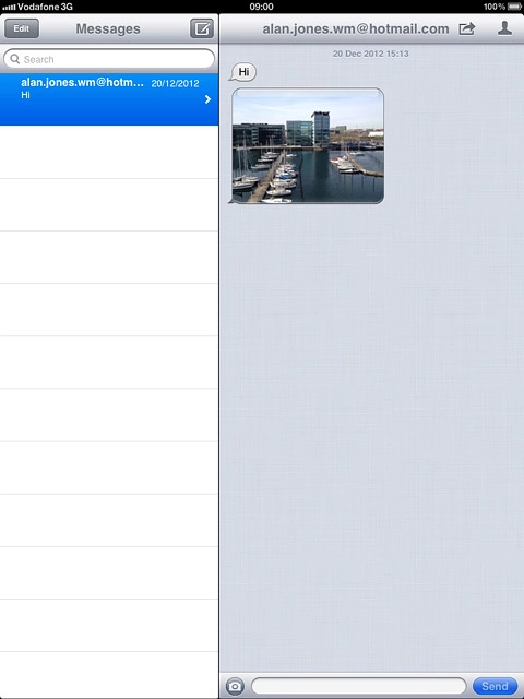 Press the text input field and write the required text.