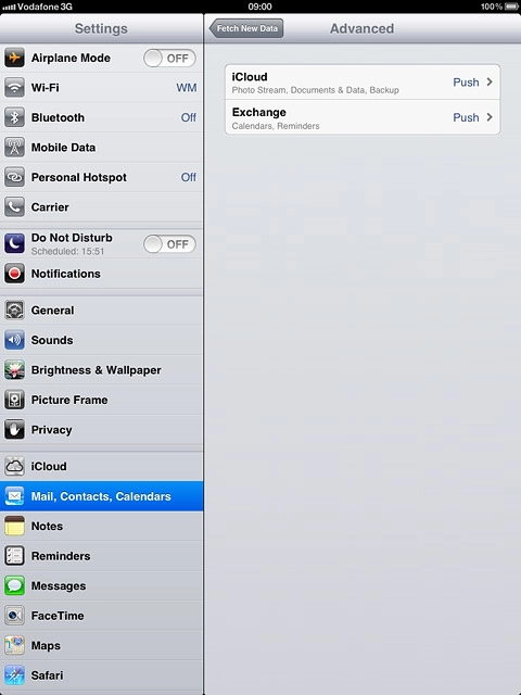 Press the required email account.