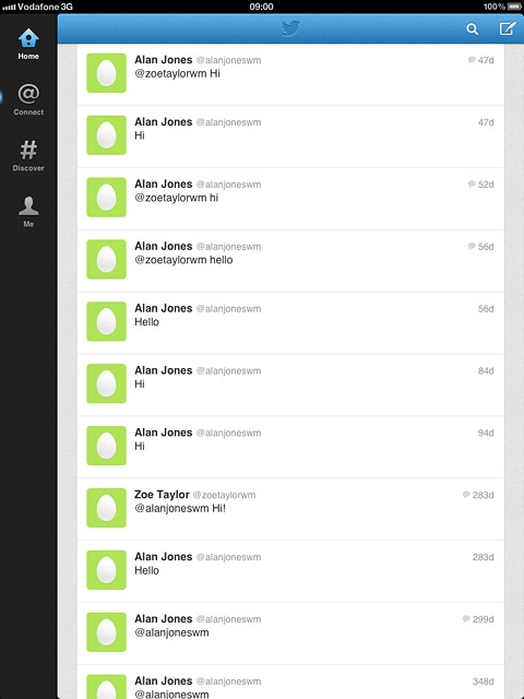 Press the required status update.