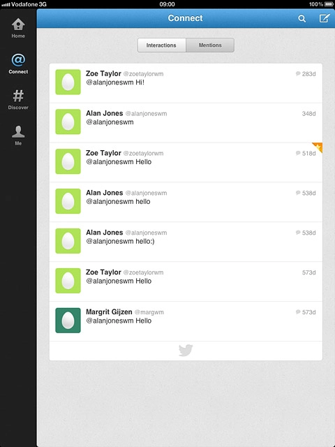 Press the required mention.