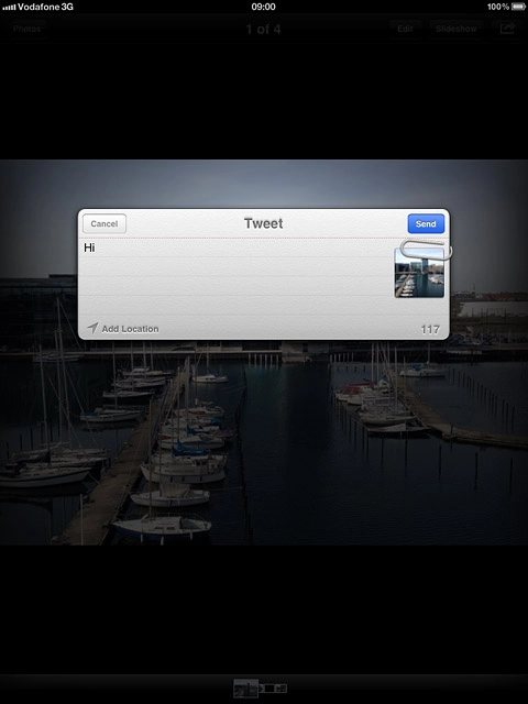 If this is the first time you use the function:Follow the instructions on the display to install the application and log on.Key in the required text and press Send.