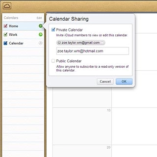 Key in the required email address and select OK.
