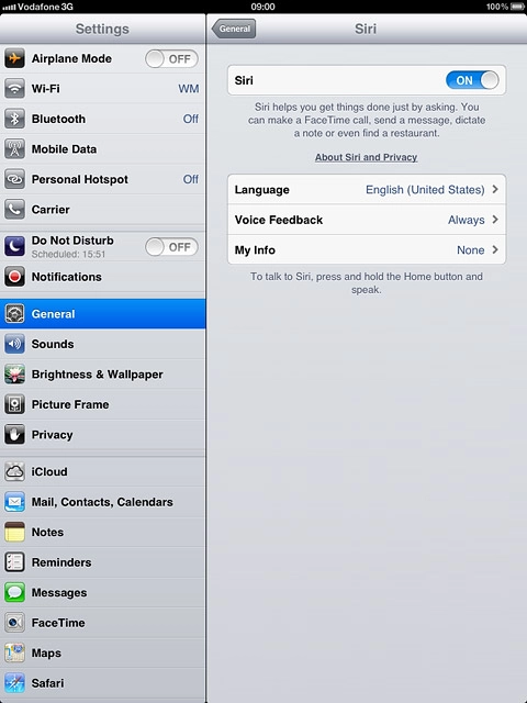 Press Voice Feedback.