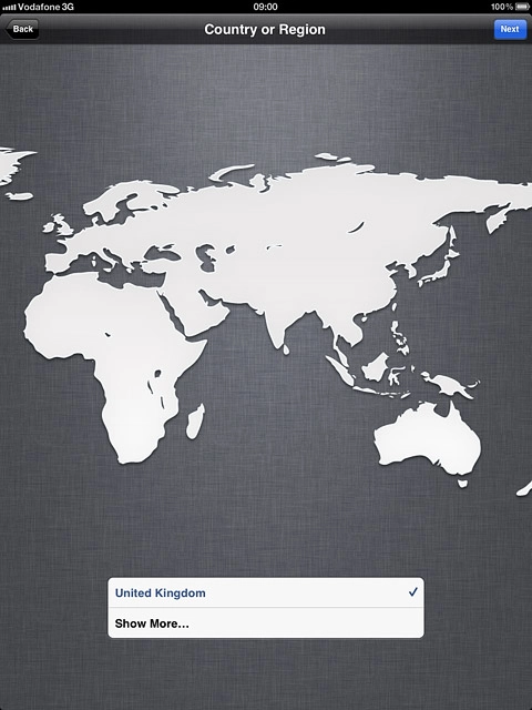 To change country or area:If required, press Show More....