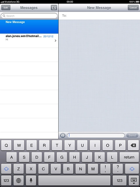 The following steps require that you're writing text and that the keypad is visible.