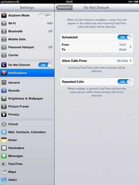 Press Allow Calls From.