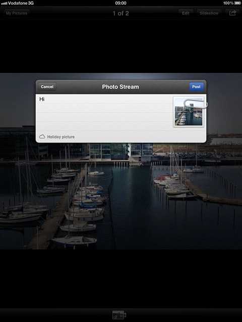 If required, key in text and press Post.