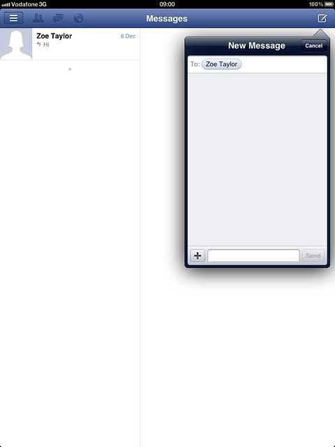 Press the text input field.