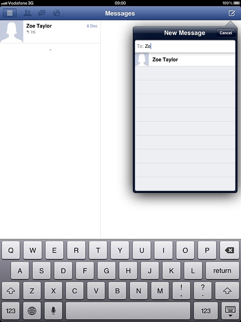 Press the required contact.