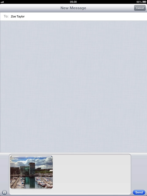 Write the text for your iMessage and press Send.