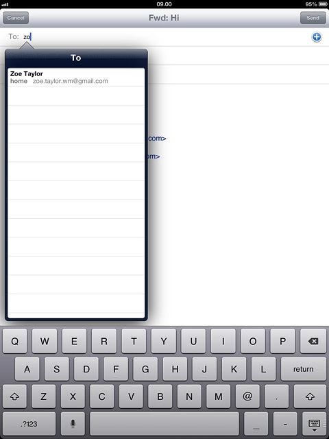 Press the required contact.