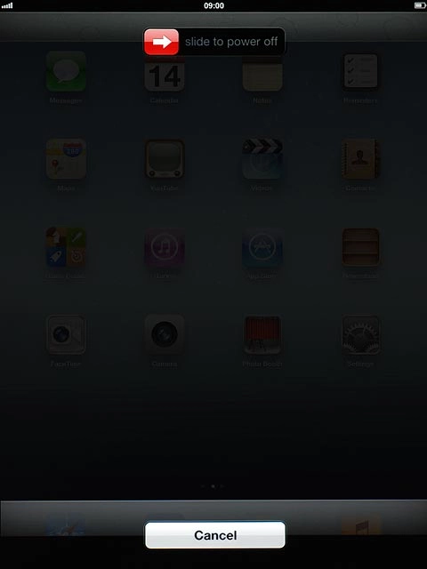 Drag the arrow right to turn off your device.