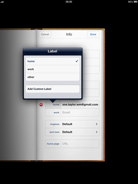 If you select Add Custom Label:
