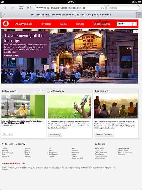 Press the address bar.