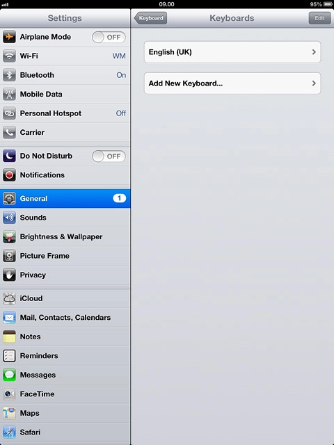 Press Add New Keyboard....