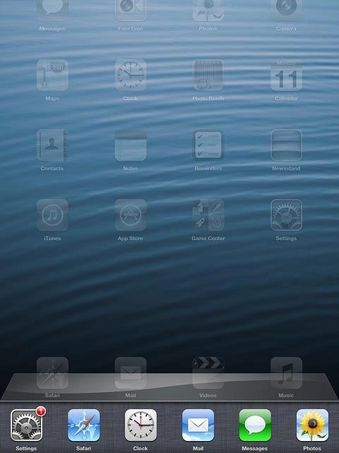 Press and hold any menu item until the menu items start to jiggle.