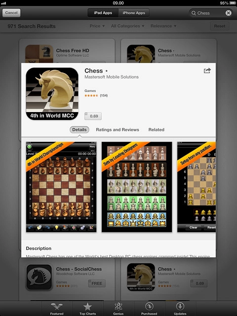 To buy an app:Press the price.