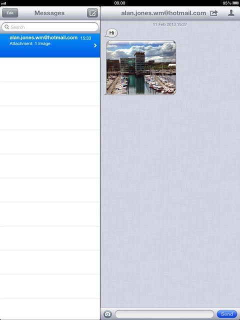 Press the text input field and write the required text.
