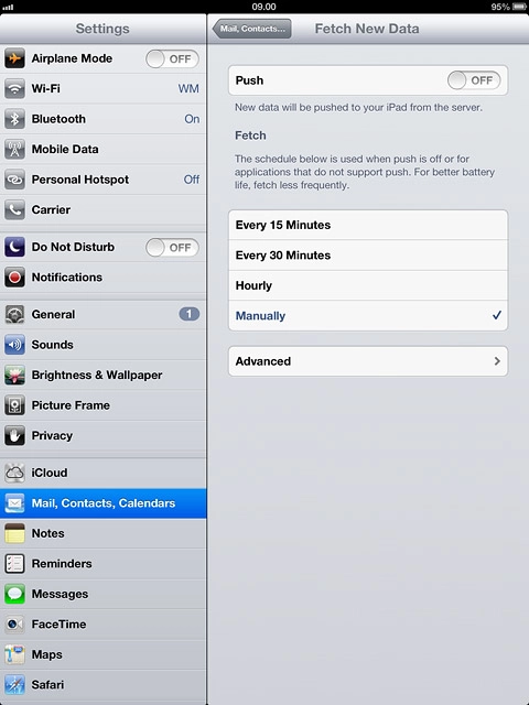 If you turn off Push: