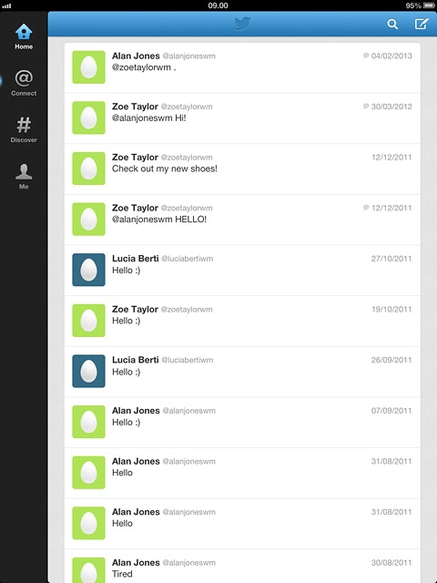 Press the required status update.