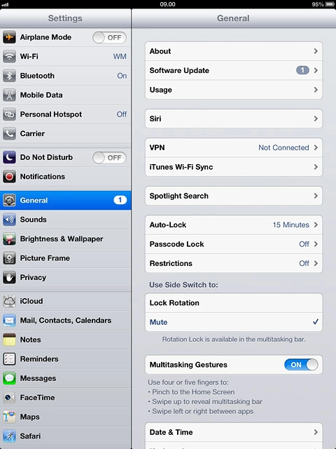 Press Software Update.If a new software version is available, it's displayed.Follow the instructions on the display to update the device software.