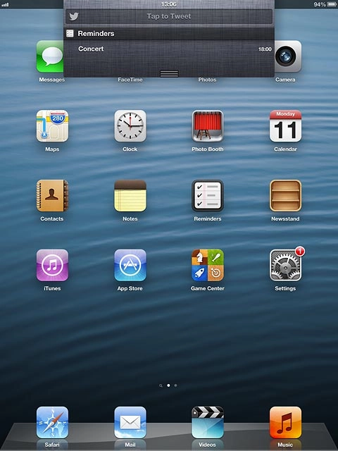 Press the required notification.Follow the instructions on the display to use the selected function.