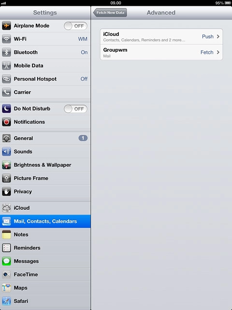 Press Fetch New Data.