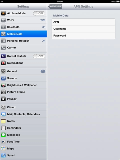 Press APN.Key in live.vodafone.com