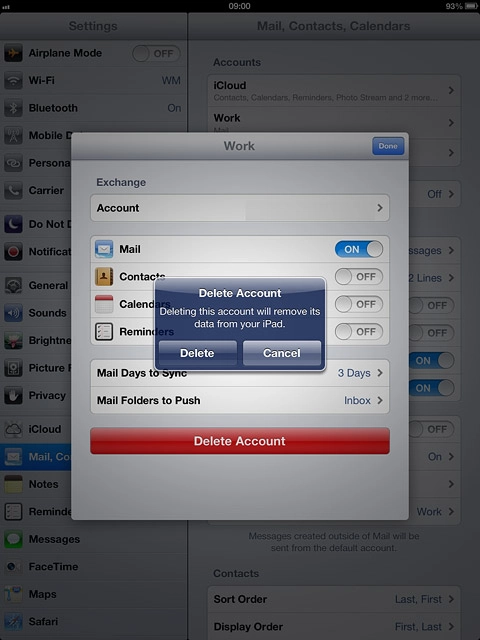 Press Delete to confirm.